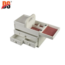 DS Newly Designed 3 Layers White Painted Wood Assortment Box Contemporary Wooden Jewellery Box